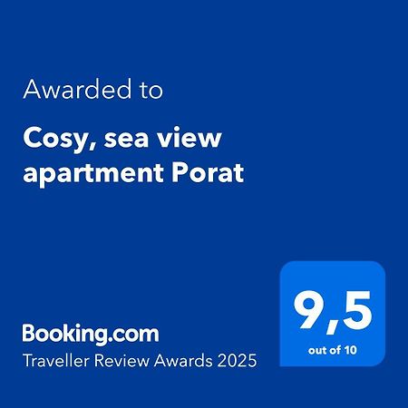 Cosy, Sea View Apartment Porat Porat  Bagian luar foto